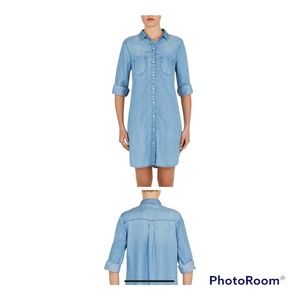 Beach Lunch Lounge Chambray Shirt Dress
